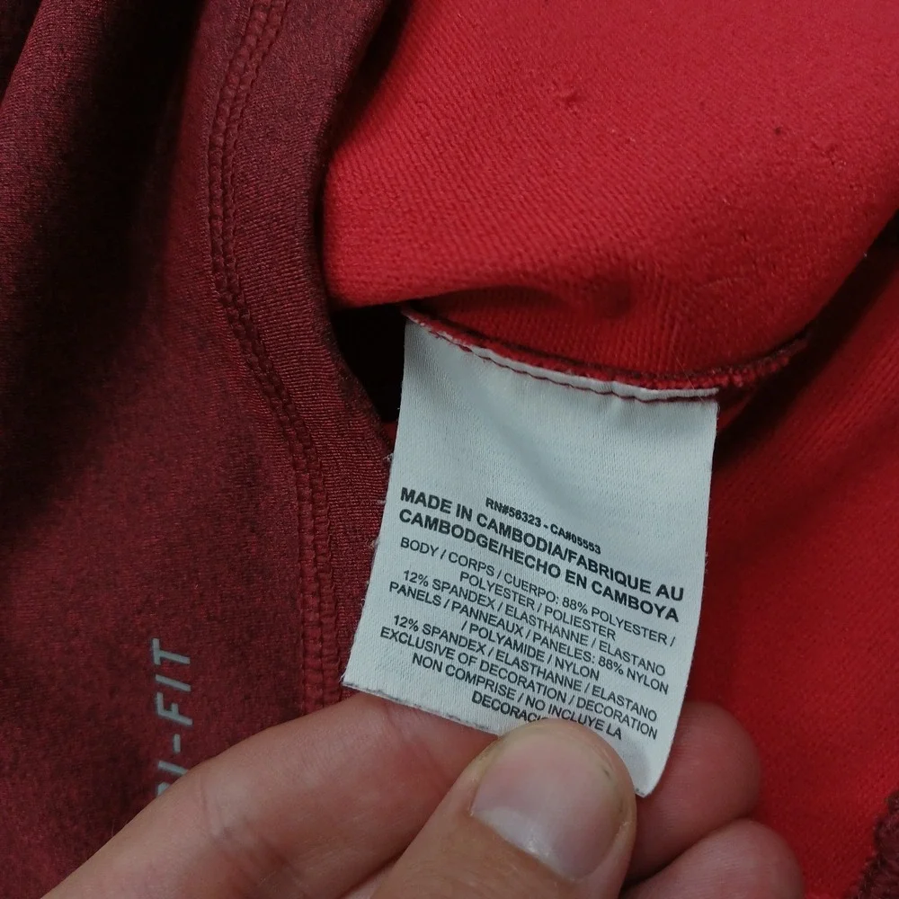 Nike Hoodie Womens XS Red Pro Activewear Pullover Sweater Pockets Casual